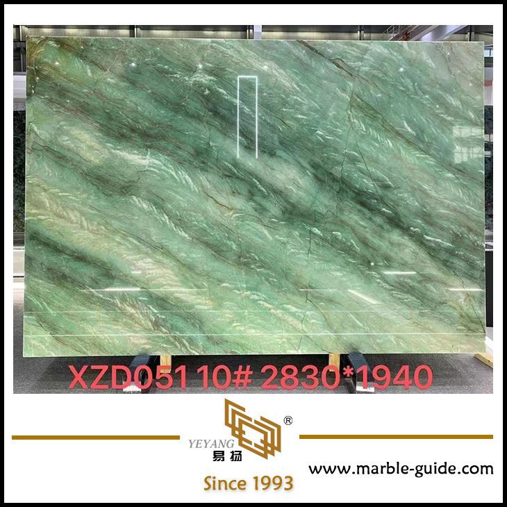 Naravni luksuzni kamen gaya zeleni marmorna miza plošča