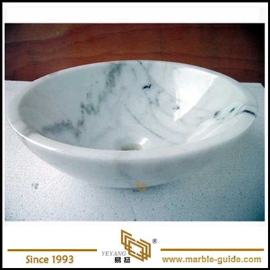 Calacatta Bela Marmor Stone Umivalniki za kopalnice, kuhinje