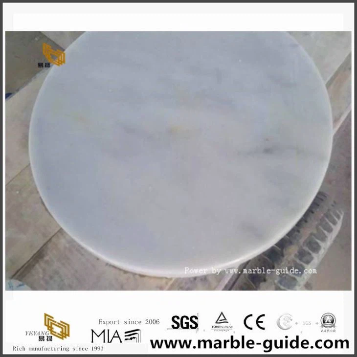 Guangxi White Marmor okrogla miza za kavo za hotelsko kavarno uporabo