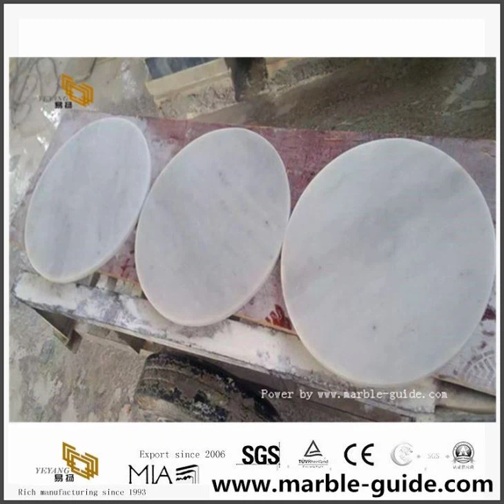 Guangxi White Marble Table Top for Coffee House