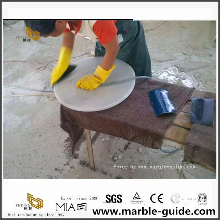 China Guangxi White Marble Table Top in store
