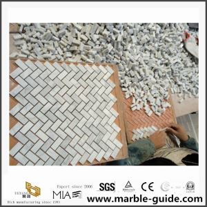 Priljubljena marmorja Stone White Mosaic Wall Tile za kopalnico iz Kitajske