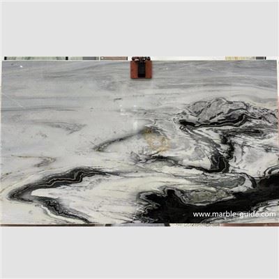 Naravni črno-beli luksuzni marmorni kamen za dekoracijo vile